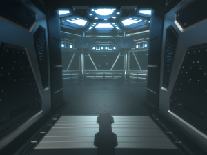 Lowpoly Scifi Control Room 3D Model