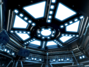 Lowpoly Scifi Control Room 3D Model