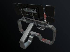 Lowpoly Scifi Control Room 3D Model