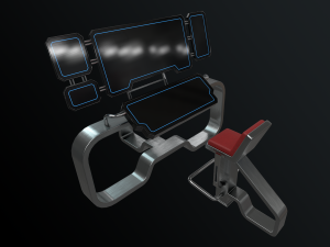 Lowpoly Scifi Control Room 3D Model