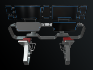 Lowpoly Scifi Control Room 3D Model