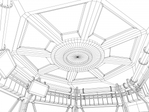 Lowpoly Scifi Control Room 3D Model