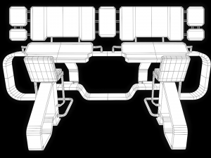 Lowpoly Scifi Control Room 3D Model