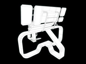 Lowpoly Scifi Control Room 3D Model