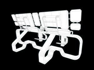 Lowpoly Scifi Control Room 3D Model