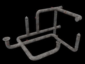 Lowpoly Modular Vents and Ducts Modelo 3D