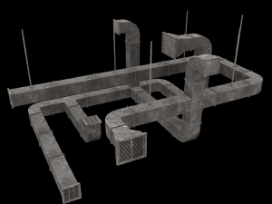 Lowpoly Modular Vents and Ducts Modelo 3D