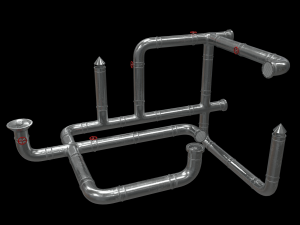Lowpoly Modular Vents and Ducts Modelo 3D