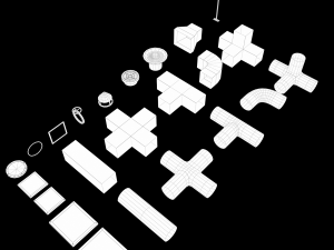 Lowpoly Modular Vents and Ducts Modelo 3D