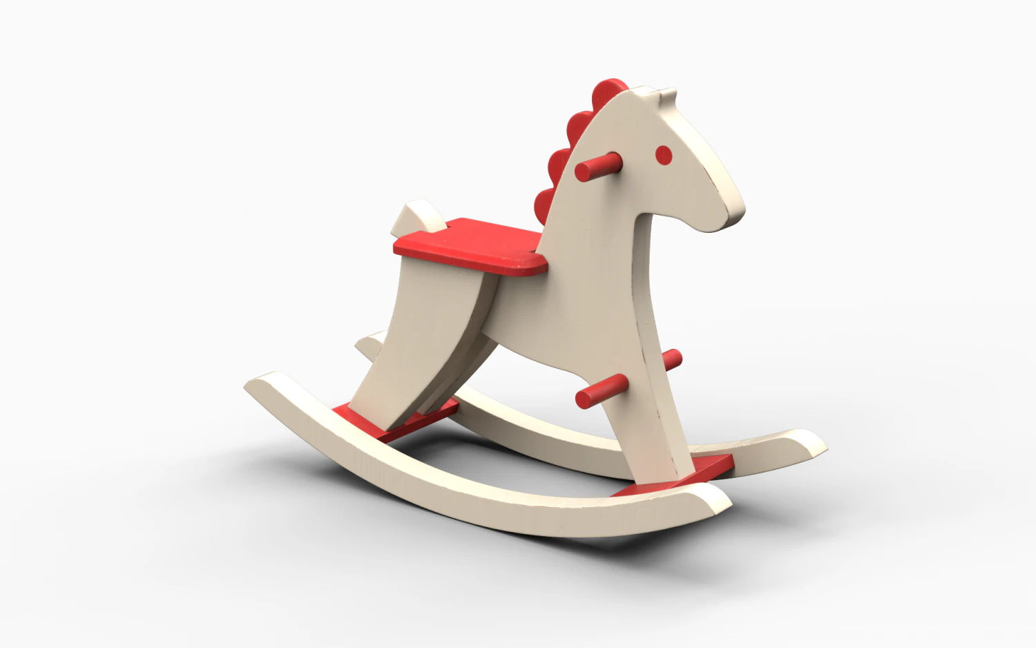 Rocking Horse 3D Model .c4d .max .obj .3ds .fbx .stl .blend 