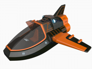 Scifi Vehicle with interior 3D Model