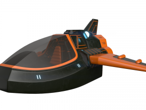 Scifi Vehicle with interior 3D Modell