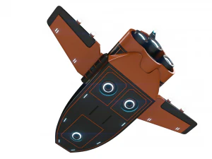 Scifi Vehicle with interior 3D Model