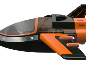 Scifi Vehicle with interior 3D Model
