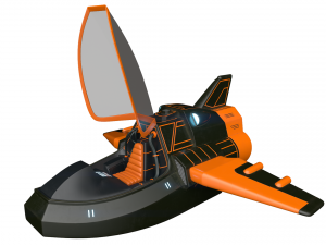 Scifi Vehicle with interior 3D Modell