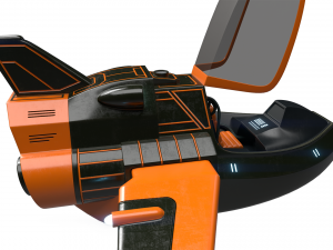 Scifi Vehicle with interior 3D Modell
