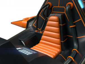 Scifi Vehicle with interior 3D Modell