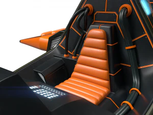 Scifi Vehicle with interior 3D Model
