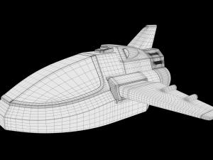 Scifi Vehicle with interior 3D Modell