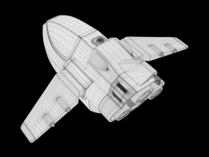 Scifi Vehicle with interior 3D Modell