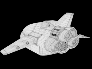 Scifi Vehicle with interior 3D Modell