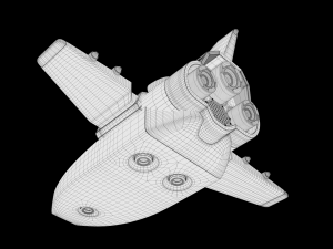 Scifi Vehicle with interior 3D Modell