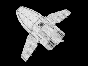 Scifi Vehicle with interior 3D Modell