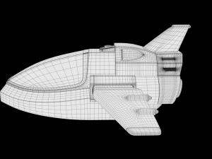 Scifi Vehicle with interior 3D Modell