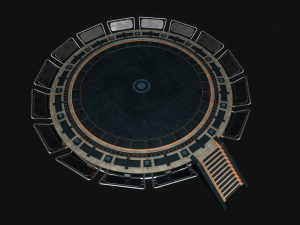Lowpoly Scifi Helipad 3D Model