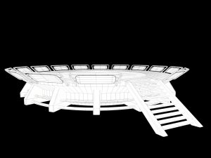 Lowpoly Scifi Helipad 3D Model
