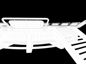 Lowpoly Scifi Helipad 3D Model