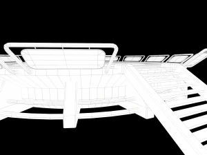 Lowpoly Scifi Helipad 3D Model
