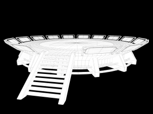 Lowpoly Scifi Helipad 3D Model