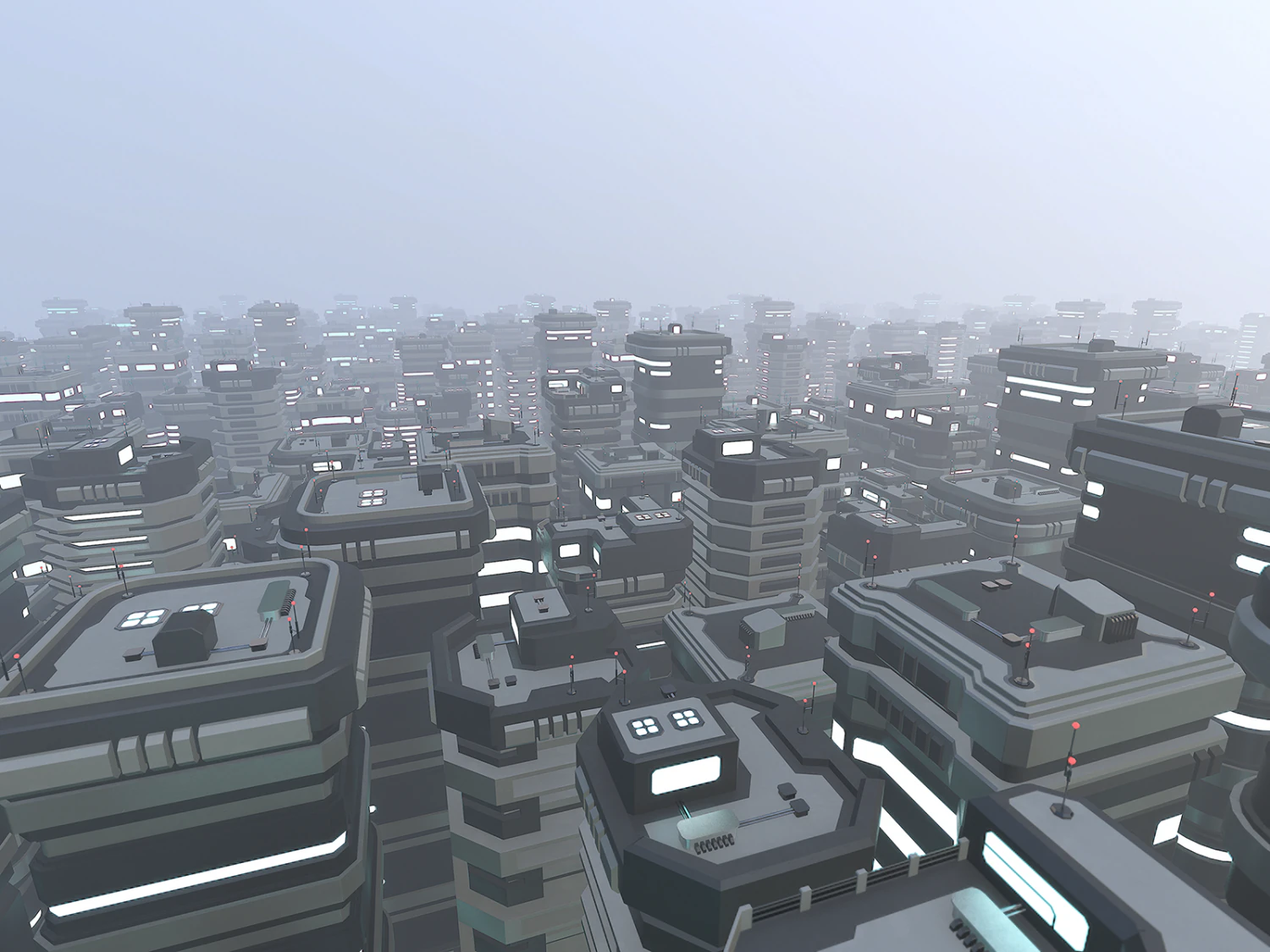 Lowpoly Modular Scifi Building Collection 3D Model .c4d .max .obj .3ds .fbx .stl .blend