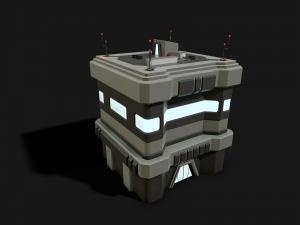 Lowpoly Modular Scifi Building Collection 3D 模型