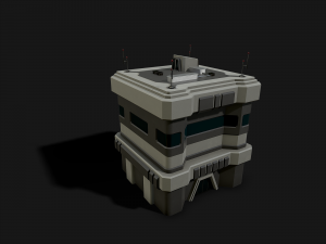 Lowpoly Modular Scifi Building Collection 3D 模型