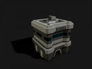Lowpoly Modular Scifi Building Collection 3D Model