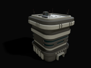 Lowpoly Modular Scifi Building Collection 3D 模型