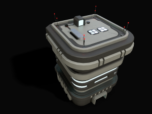 Lowpoly Modular Scifi Building Collection 3D 模型