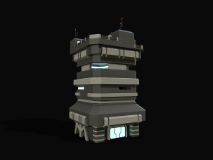 Lowpoly Modular Scifi Building Collection 3D 模型