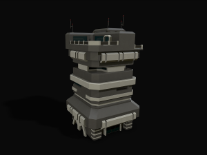 Lowpoly Modular Scifi Building Collection 3D 模型
