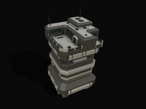 Lowpoly Modular Scifi Building Collection 3D 模型