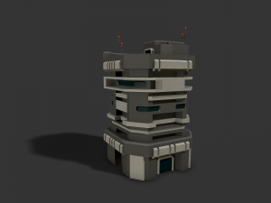 Lowpoly Modular Scifi Building Collection 3D 模型