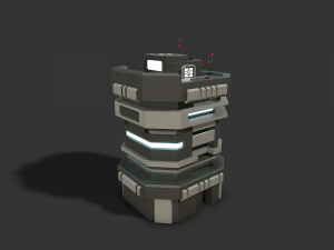 Lowpoly Modular Scifi Building Collection 3D 模型