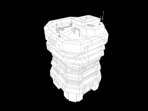 Lowpoly Modular Scifi Building Collection 3D 模型