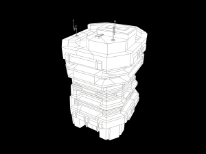 Lowpoly Modular Scifi Building Collection 3D 模型