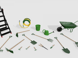 Garden Tools Collection 3D Model