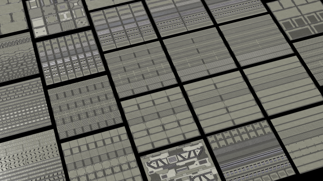 Scifi Hard Surface Trim Sheet Collection CG 纹理 .c4d .max .obj .3ds .fbx .stl .blend