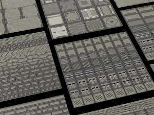 Scifi Hard Surface Trim Sheet Collection CG 纹理