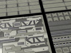 Scifi Hard Surface Trim Sheet Collection CG Textures